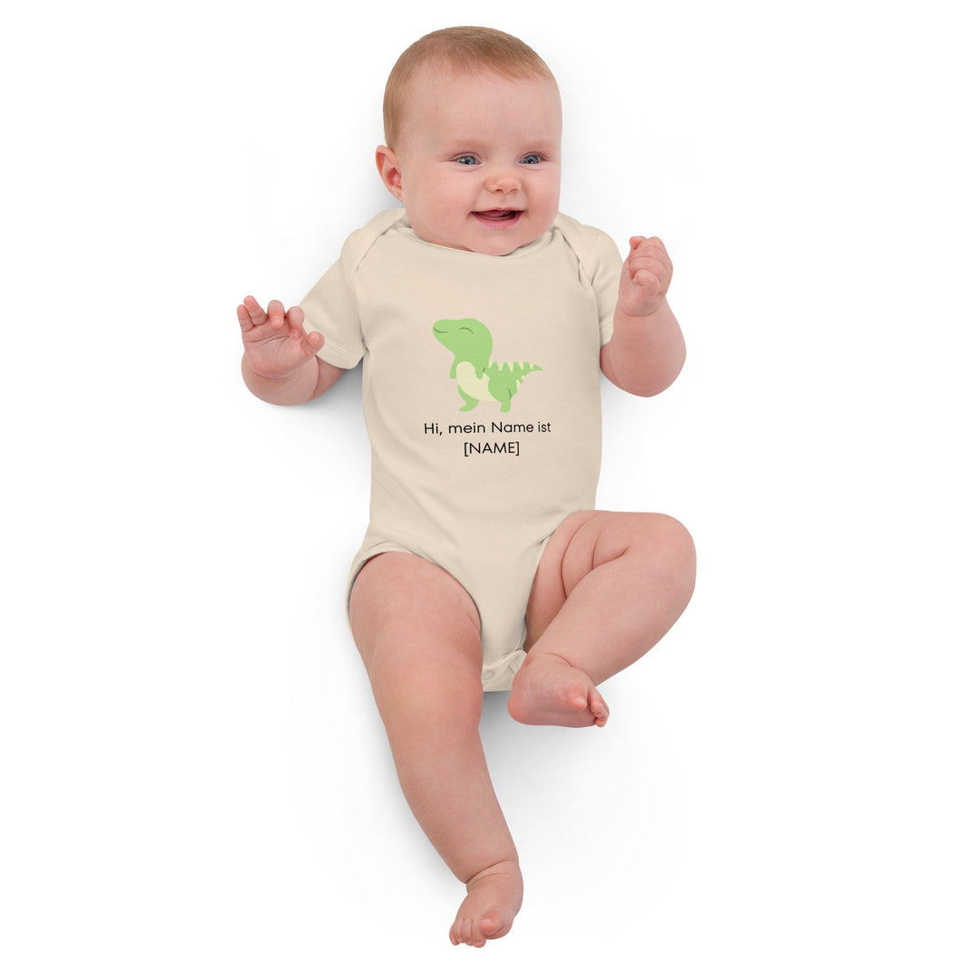 Dino Babystrampler aus Bio-Baumwolle - Organic Natural /