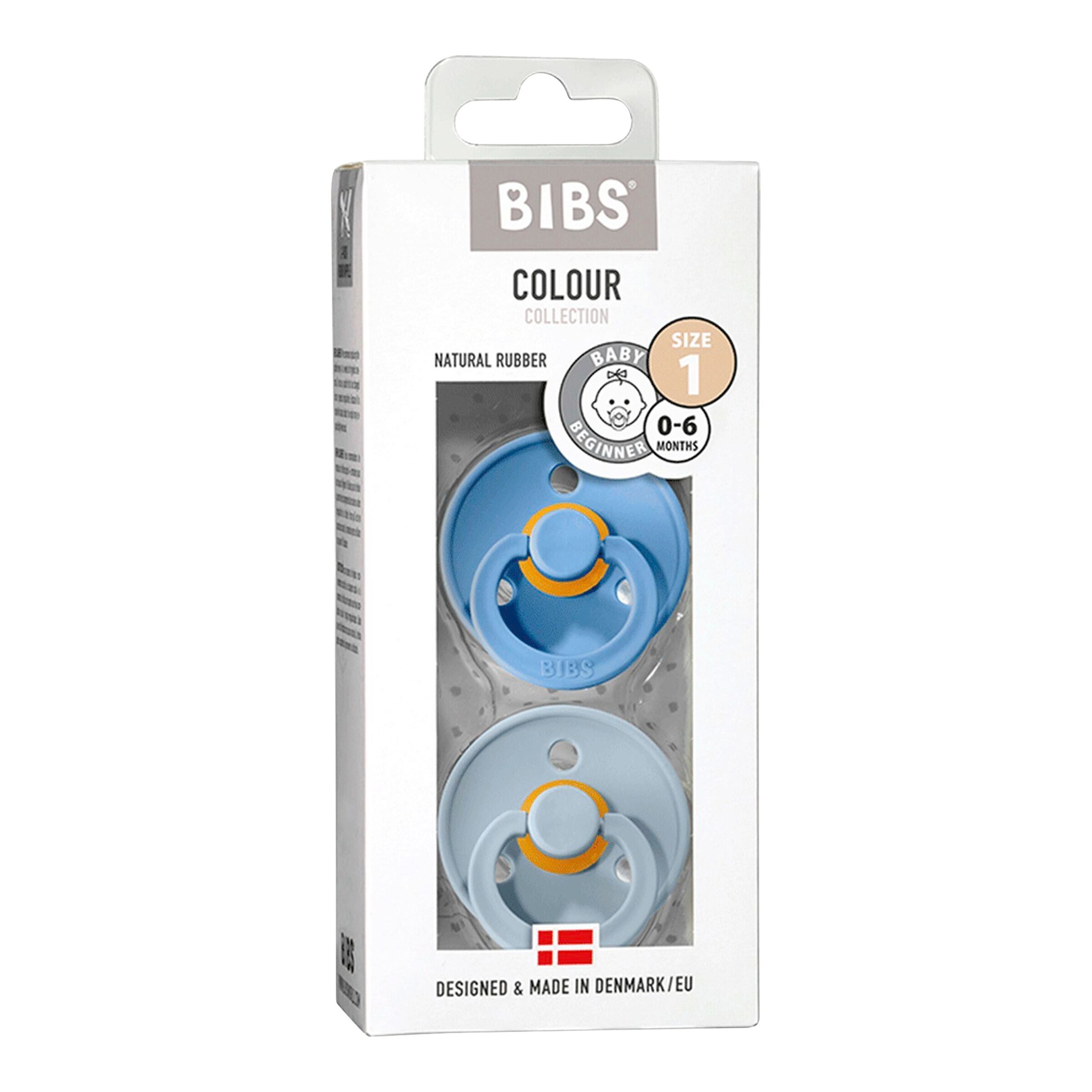 Bibs 2er-Pack Colour Schnuller Latex, 0-6M