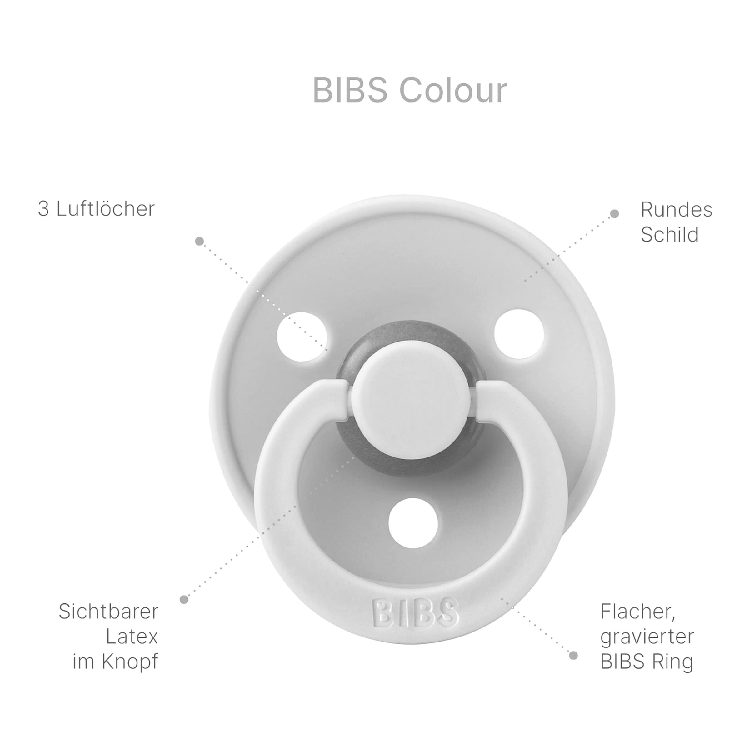Bibs 2er-Pack Colour Schnuller Latex, 6-18M
