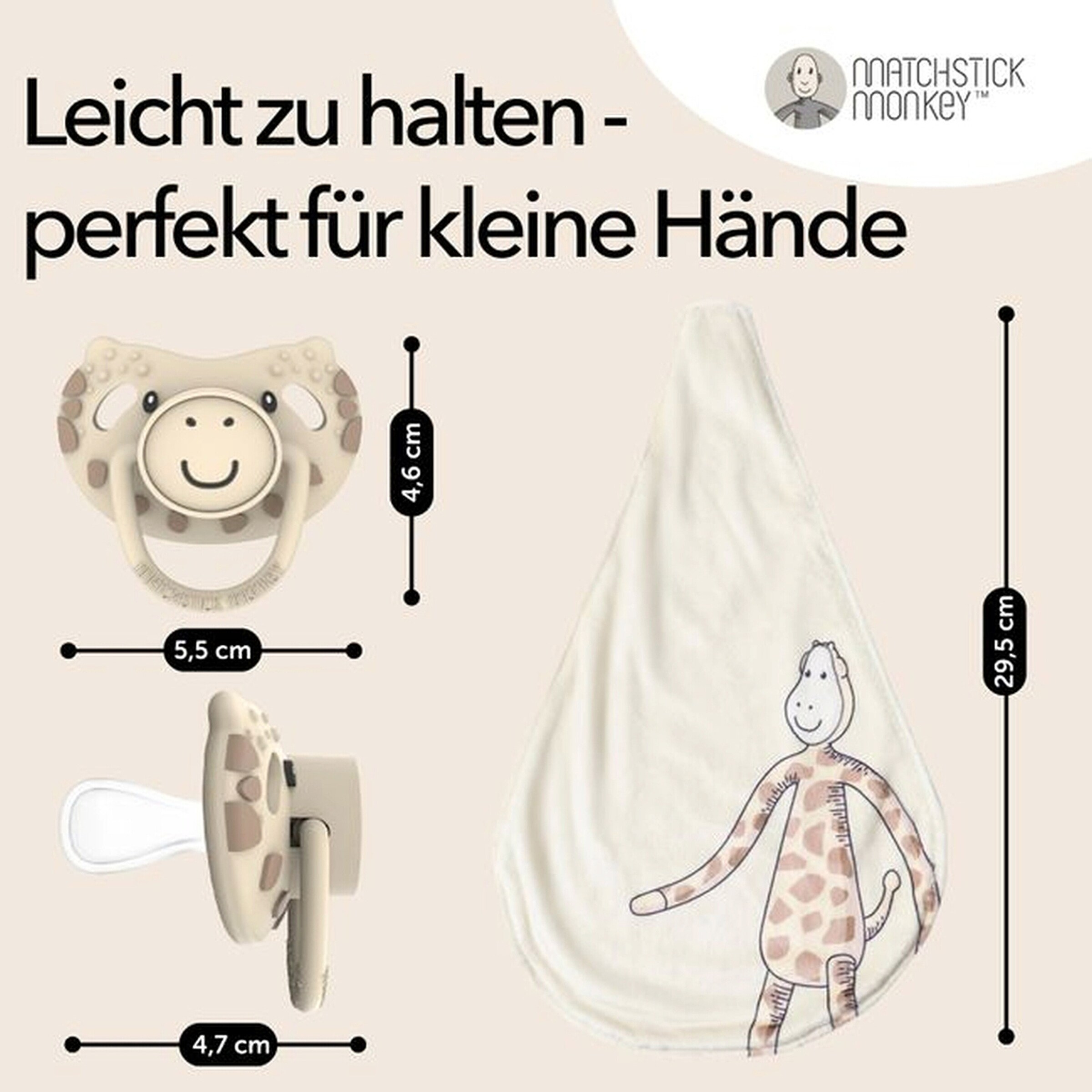 Matchstick Monkey Set Schnuller und Schmusetuch