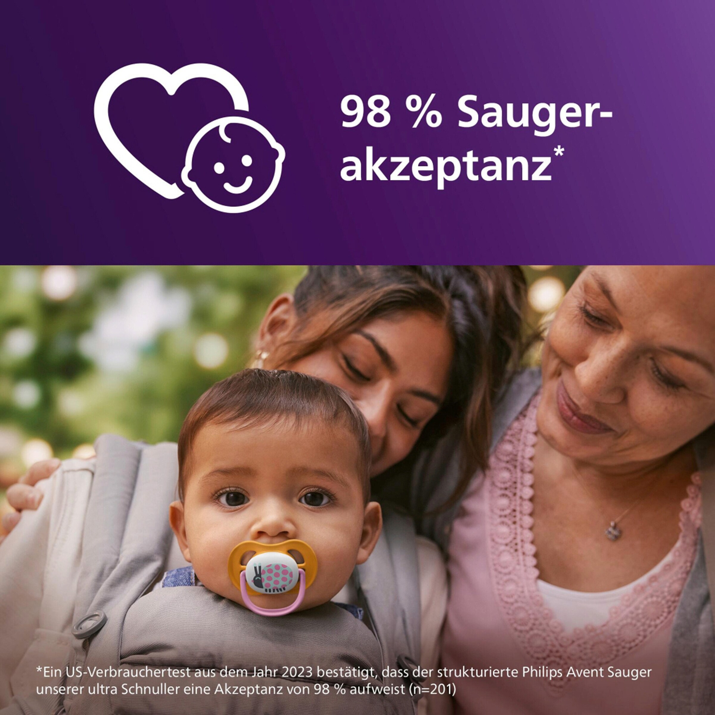 Philips Avent 2er-Pack Schnuller ultra air happy, 6-18M