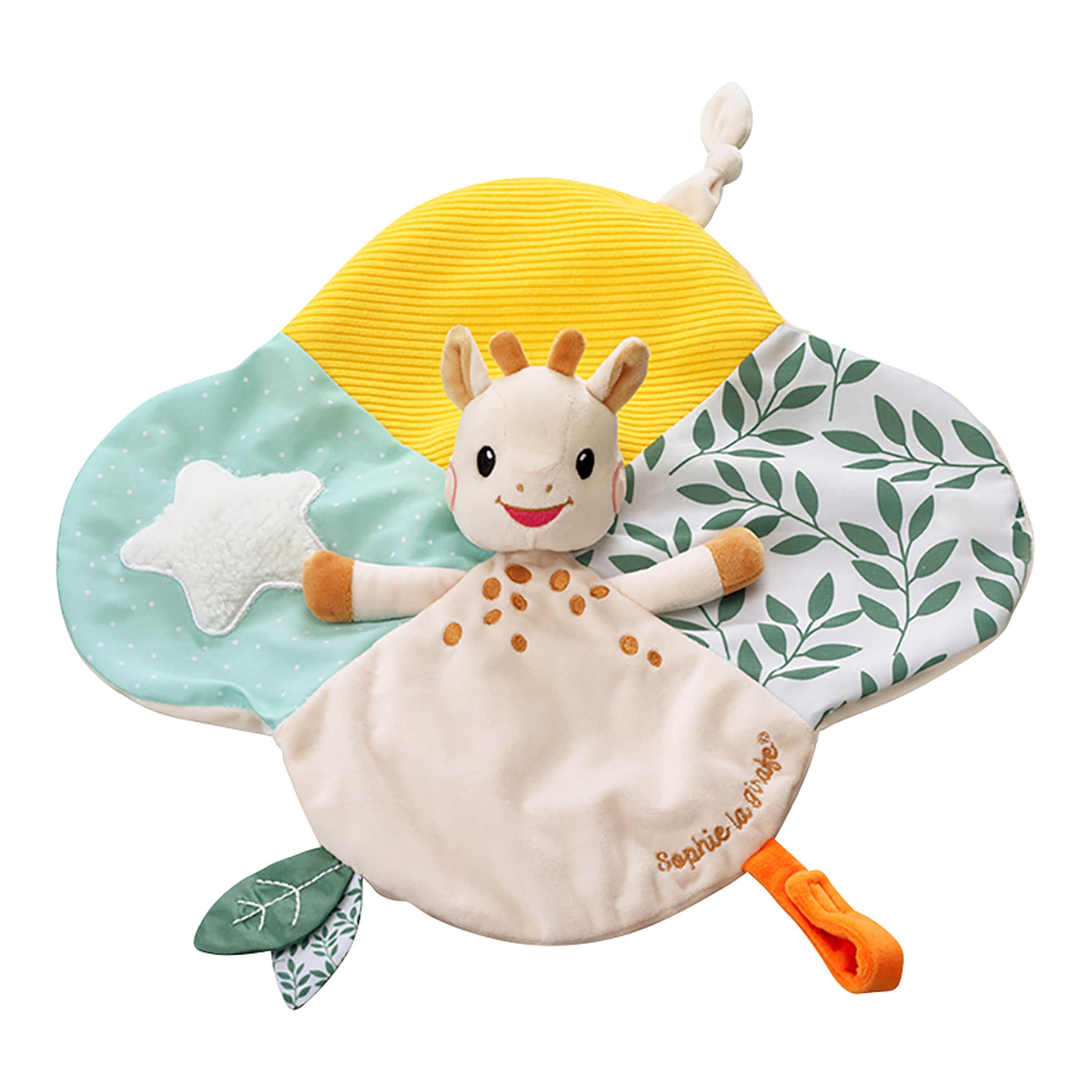 Sophie La Girafe 5 Sinne Set Sophie la girafe + Schmusetuch Giraffe Sophie mit Schnullerband
