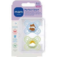 Mam 2er-Pack Schnuller Perfect Start Silikon, 0-2M