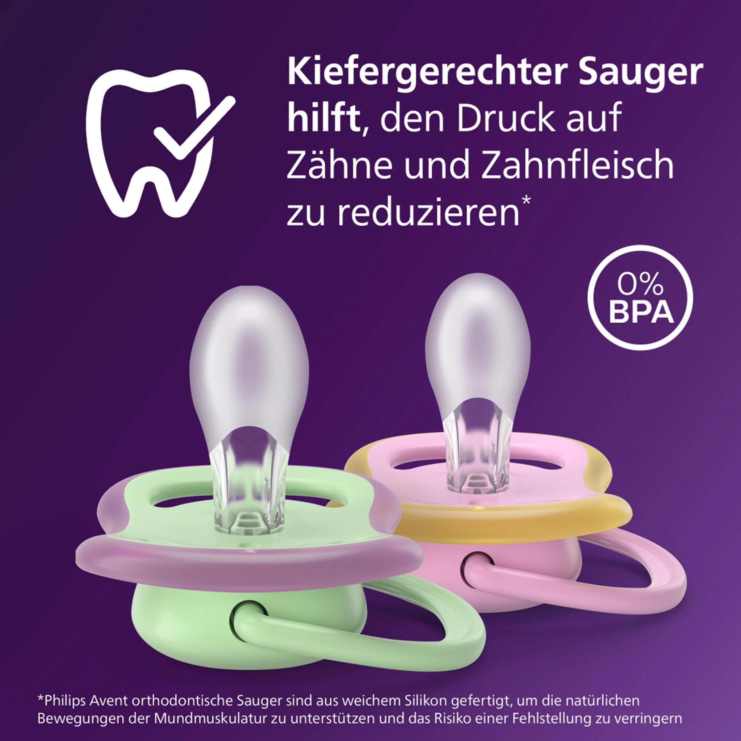Philips Avent 2er-Pack Schnuller ultra air, 6-18M