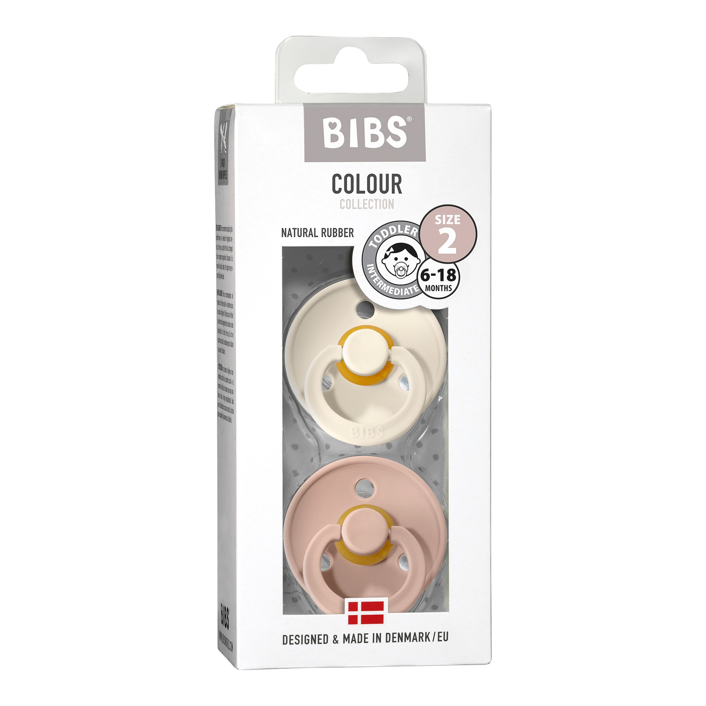 Bibs 2er-Pack Colour Schnuller Latex, 6-18M