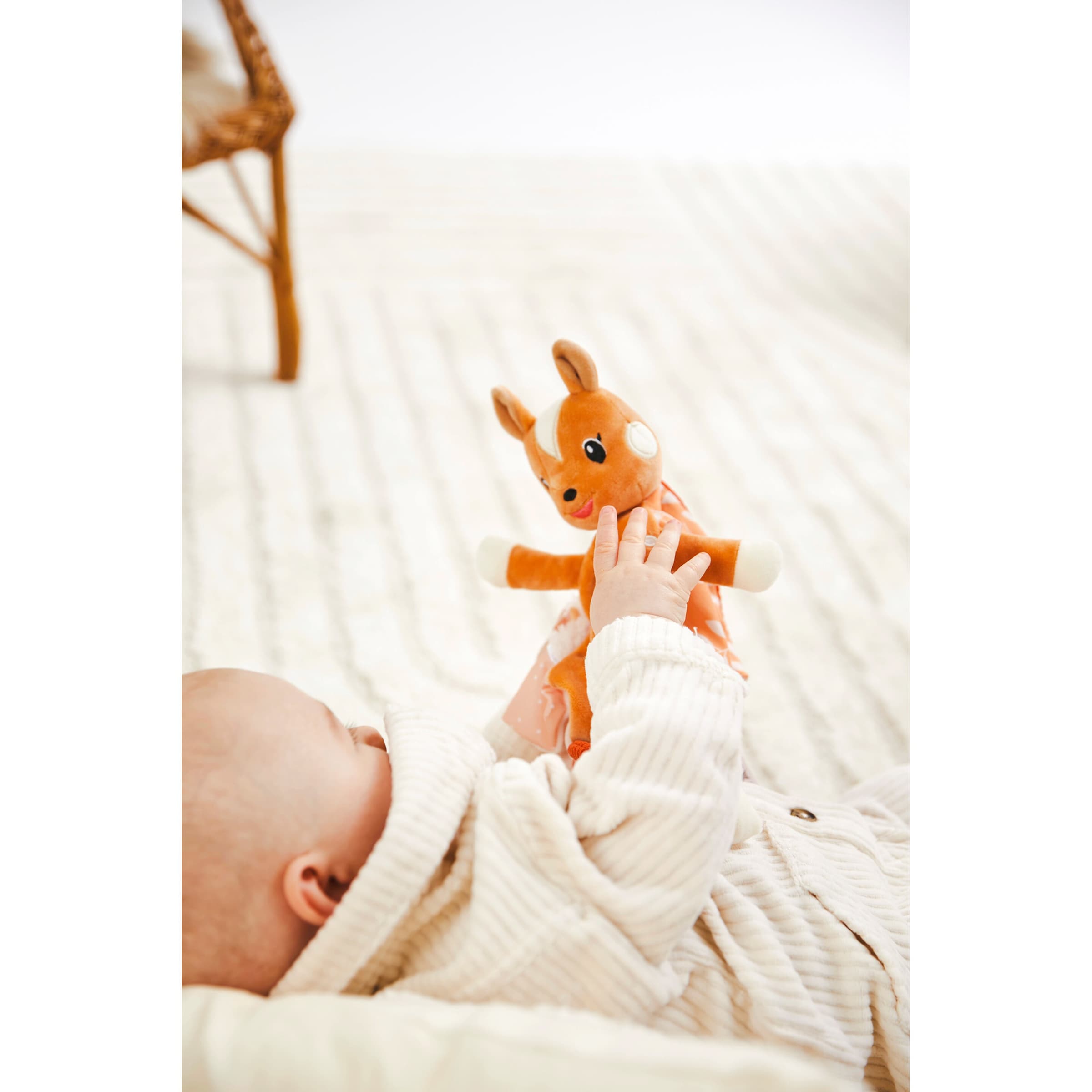 Sophie La Girafe 5 Sinne Schmusetuch mit Schnullerband