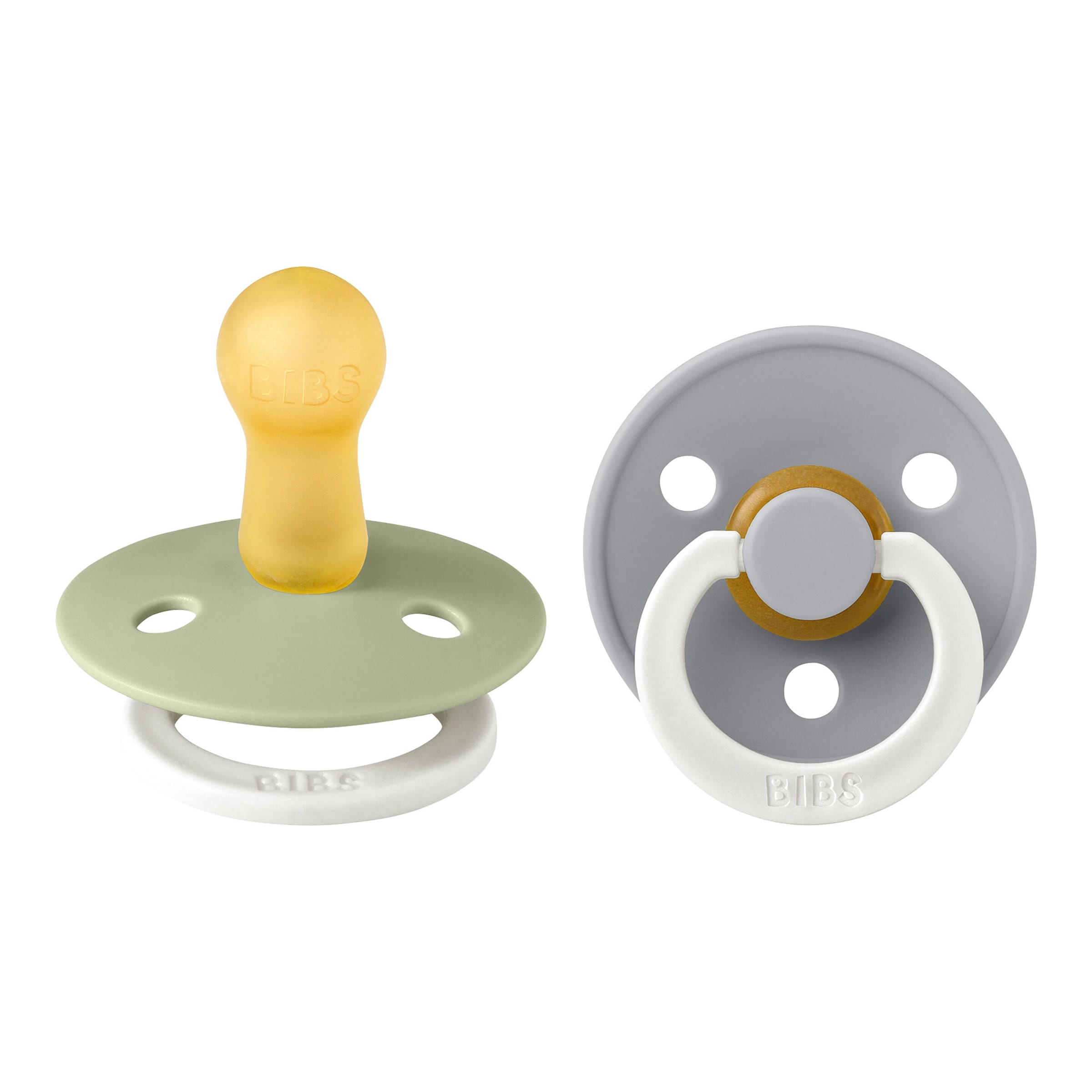 Bibs 2er-Pack Colour GLOW Schnuller Latex, 6-18M