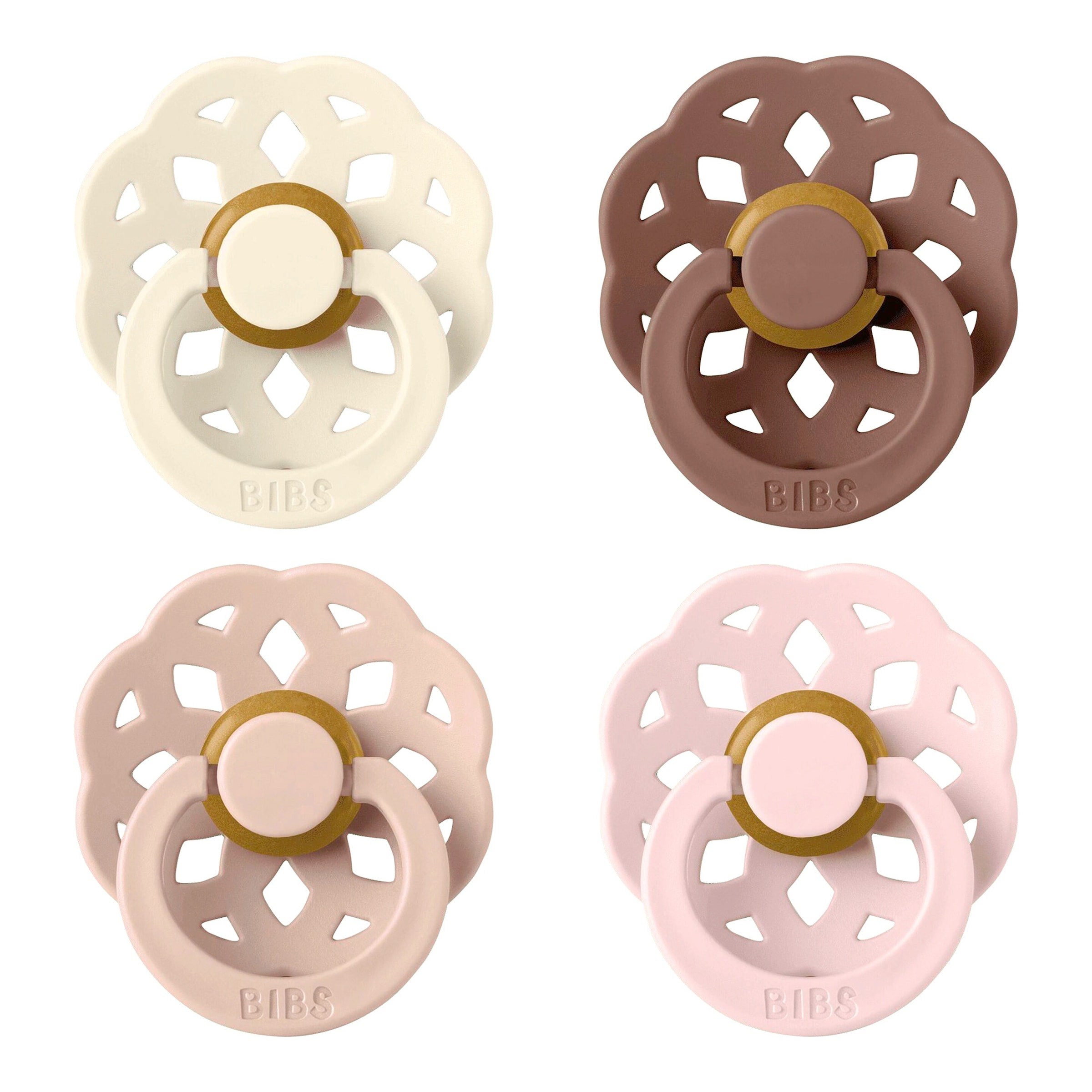 Bibs 4er-Pack Boheme Schnuller Latex, 0-6M