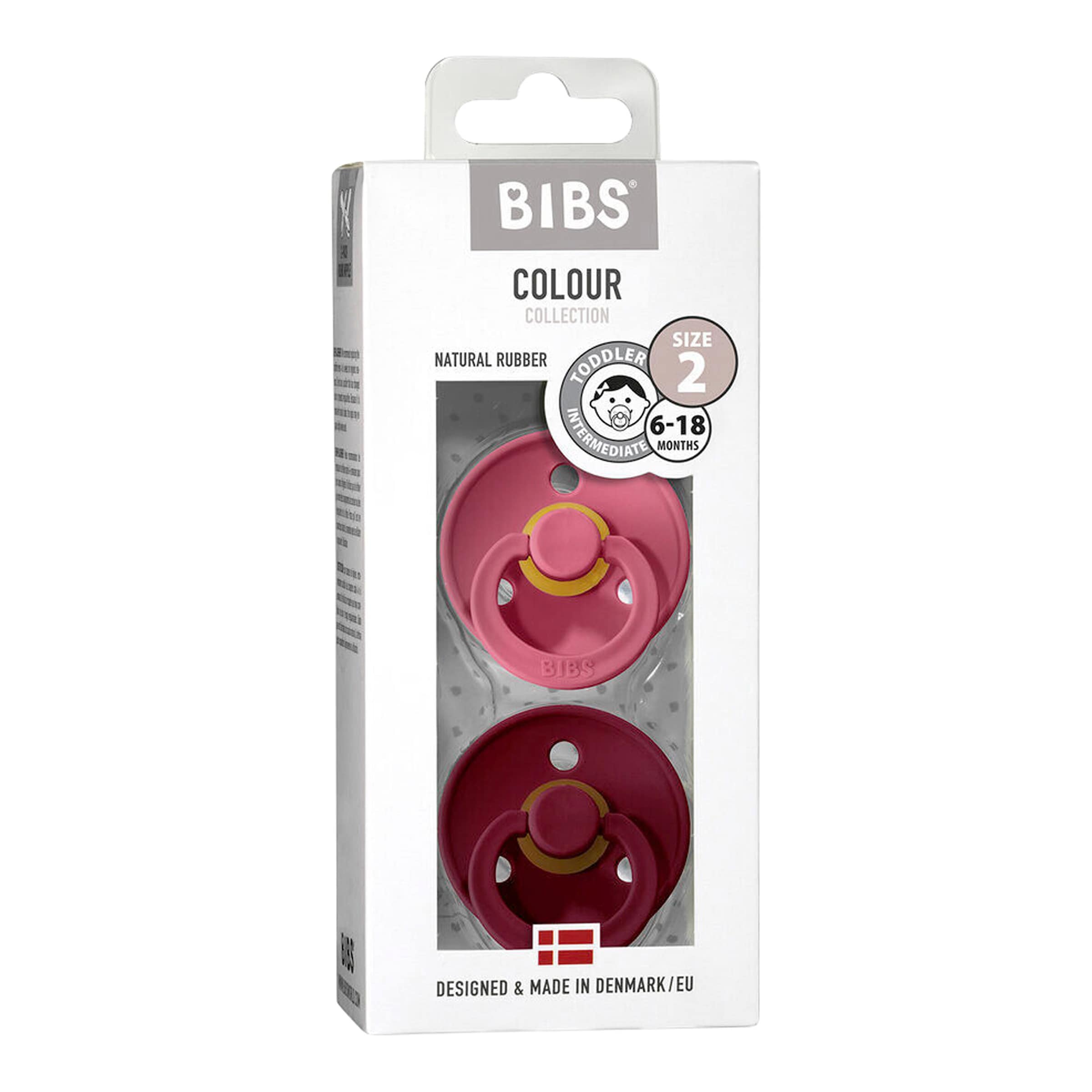 Bibs 2er-Pack Colour Schnuller Latex, 6-18M