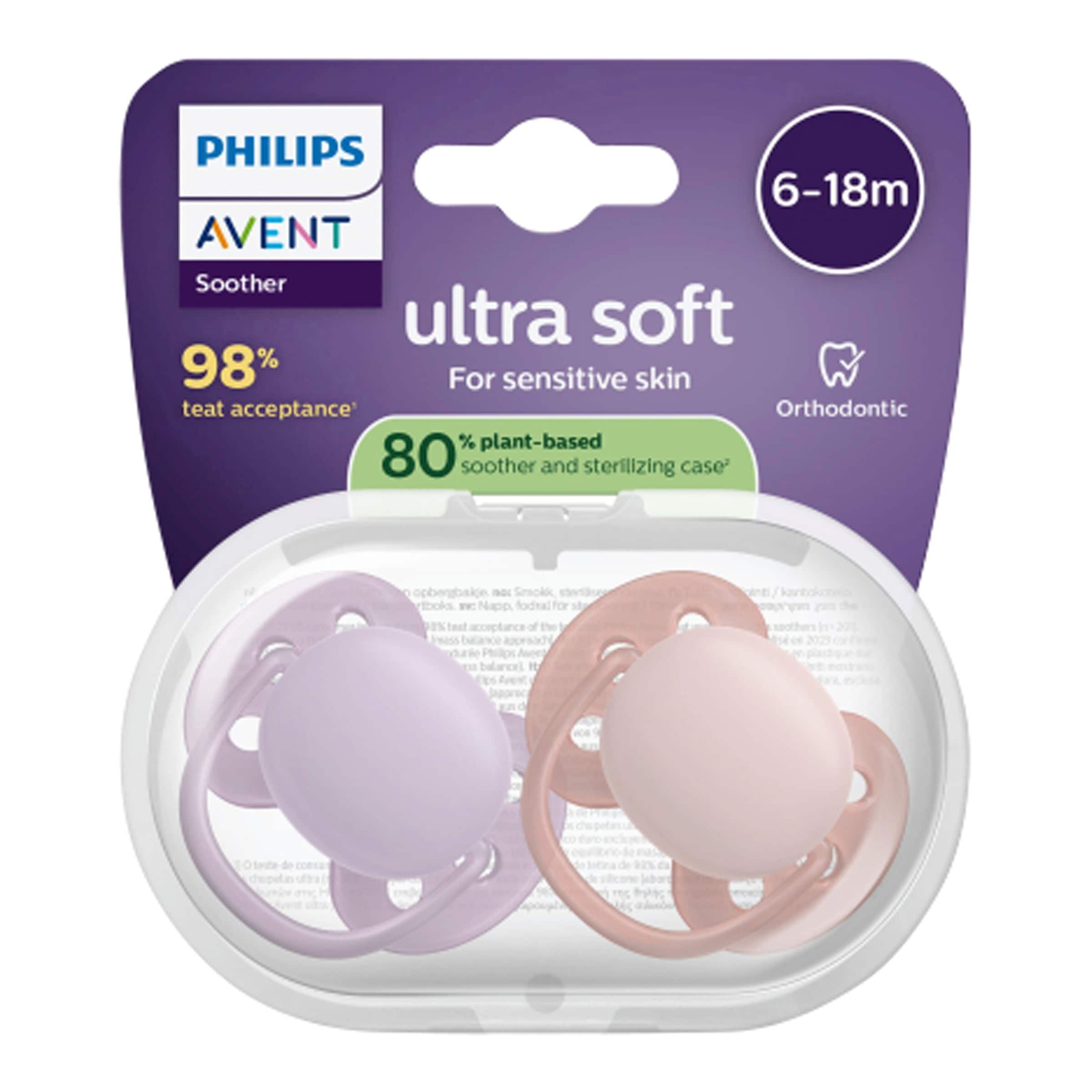 Philips Avent 2er-Pack Schnuller ultra soft, 6-18M