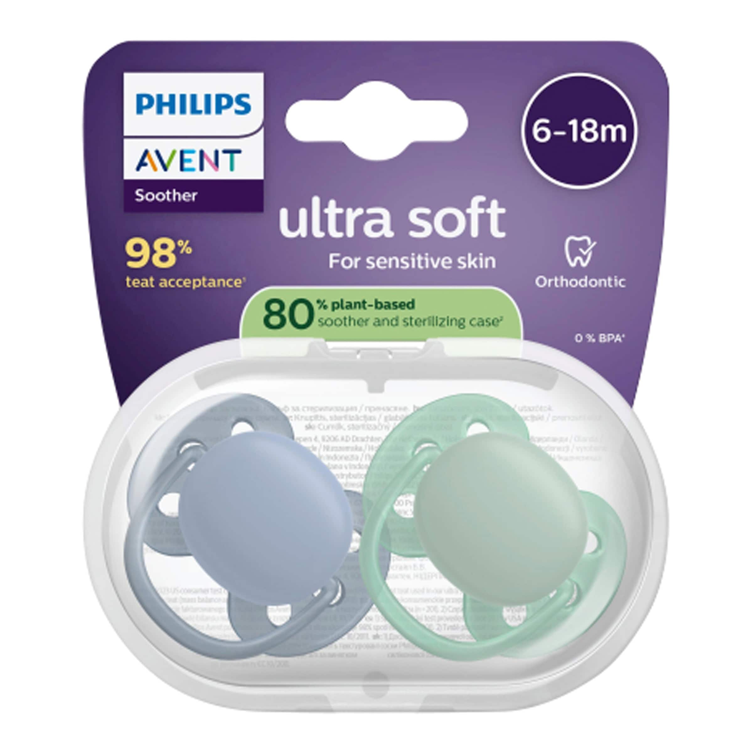 Philips Avent 2er-Pack Schnuller ultra soft, 6-18M