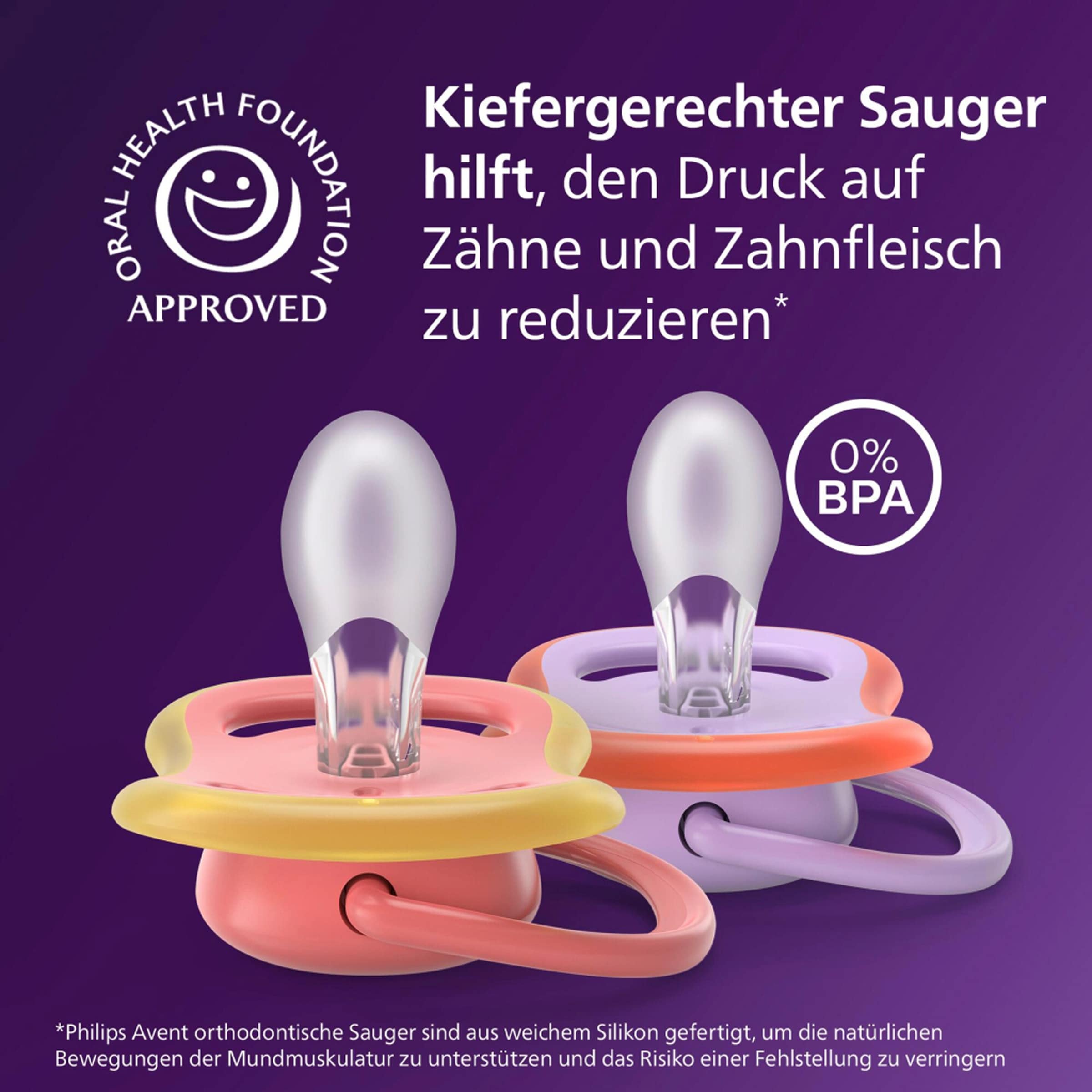 Philips Avent 2er-Pack Schnuller ultra air, ab 18M