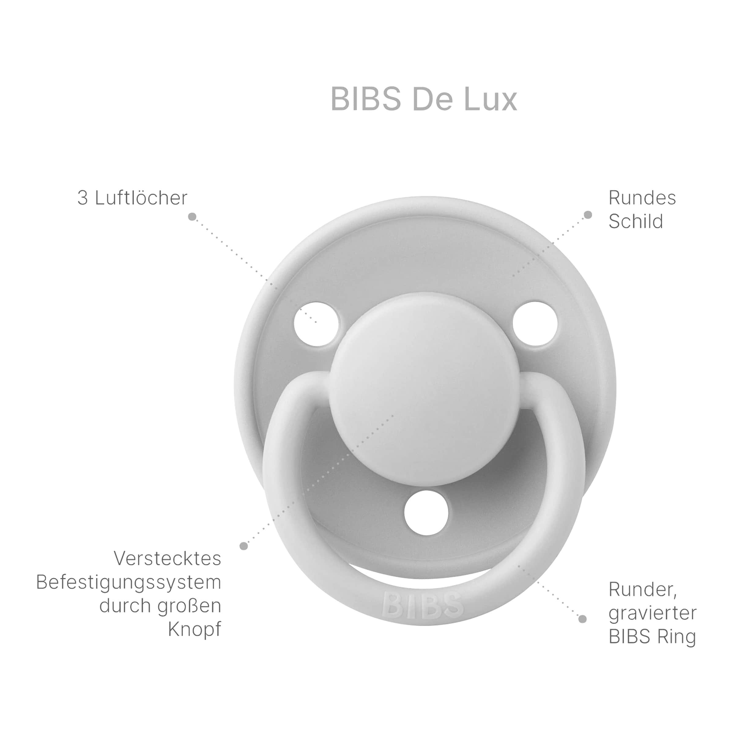 Bibs 2er-Pack De Lux Schnuller Silikon, 0-3 Jahre