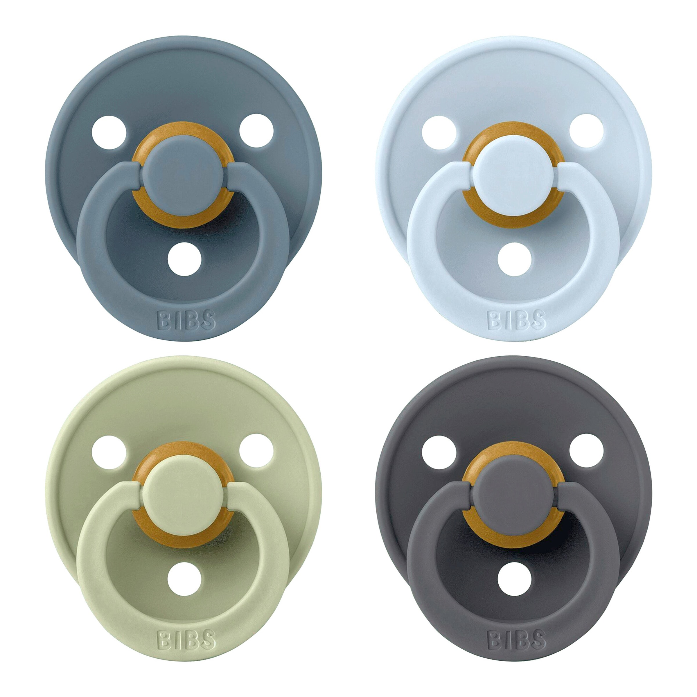 Bibs 4er-Pack Colour Schnuller Latex, 0-6M