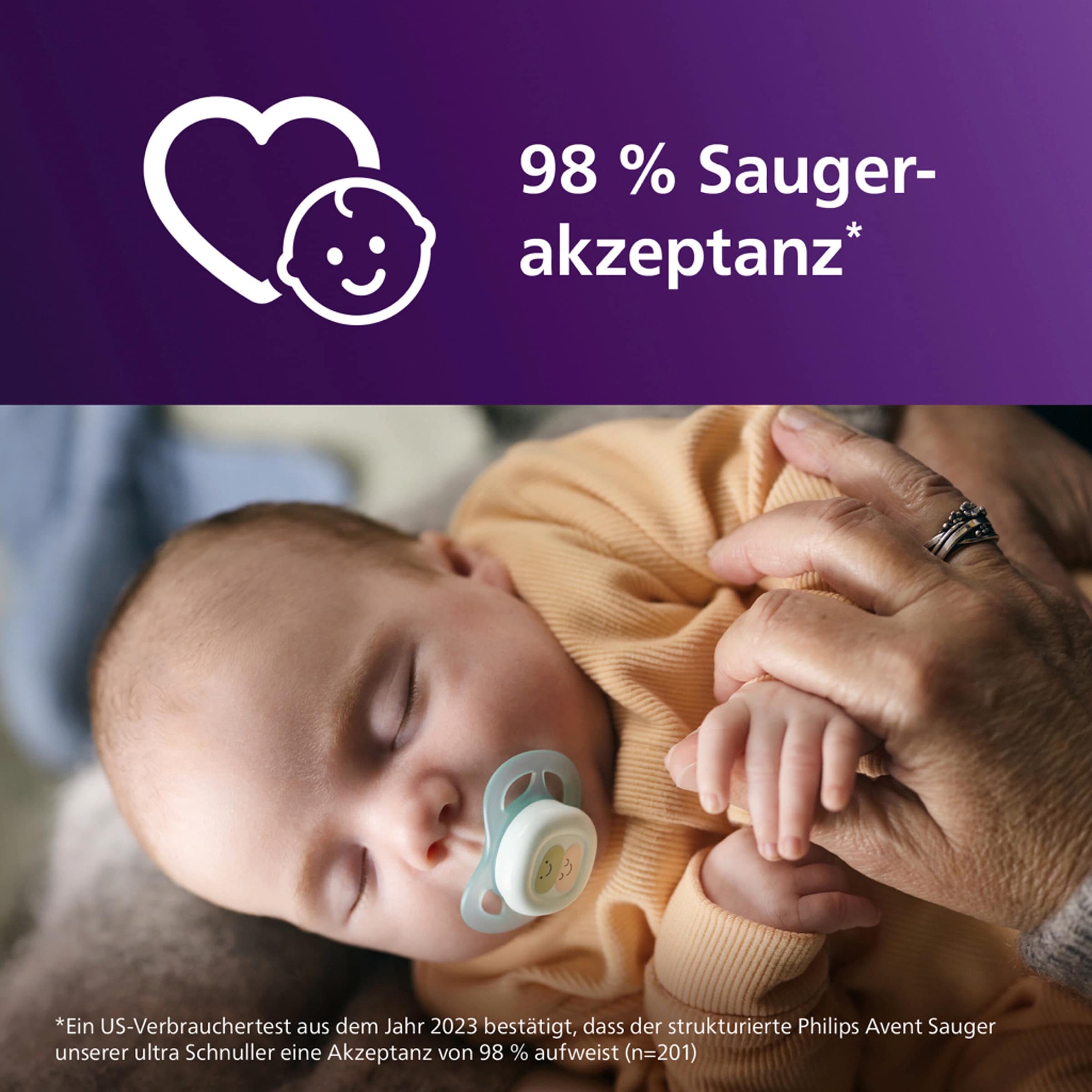 Philips Avent 2er-Pack Schnuller ultra start, 0-2M