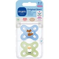 Mam 2er-Pack Schnuller Original Start Silikon, 0-2M