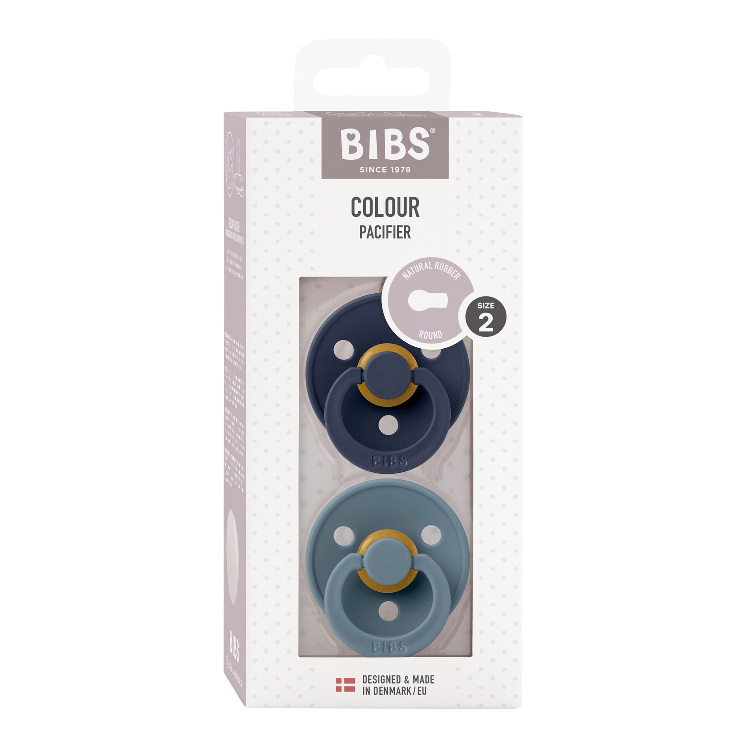 Bibs 2er-Pack Colour Schnuller Latex, 6-18M